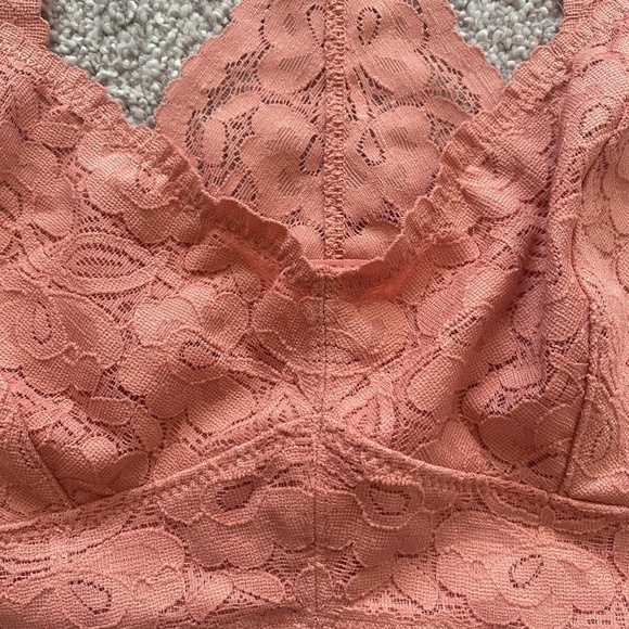 Free‎ People Pink Lace Racerback Bralette XS - Picture 5 of 12
